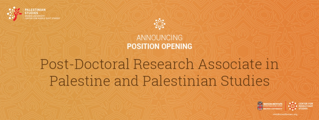 Post-Doc Research Associate in Palestinian Studies
